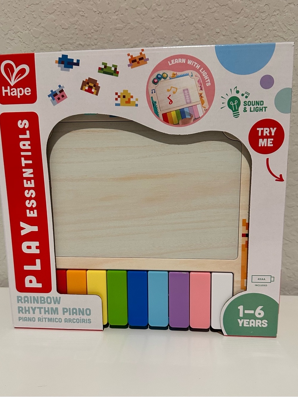 Hape Rainbow Rhythm Piano Infantil – Nuevo con Luces y Sonido